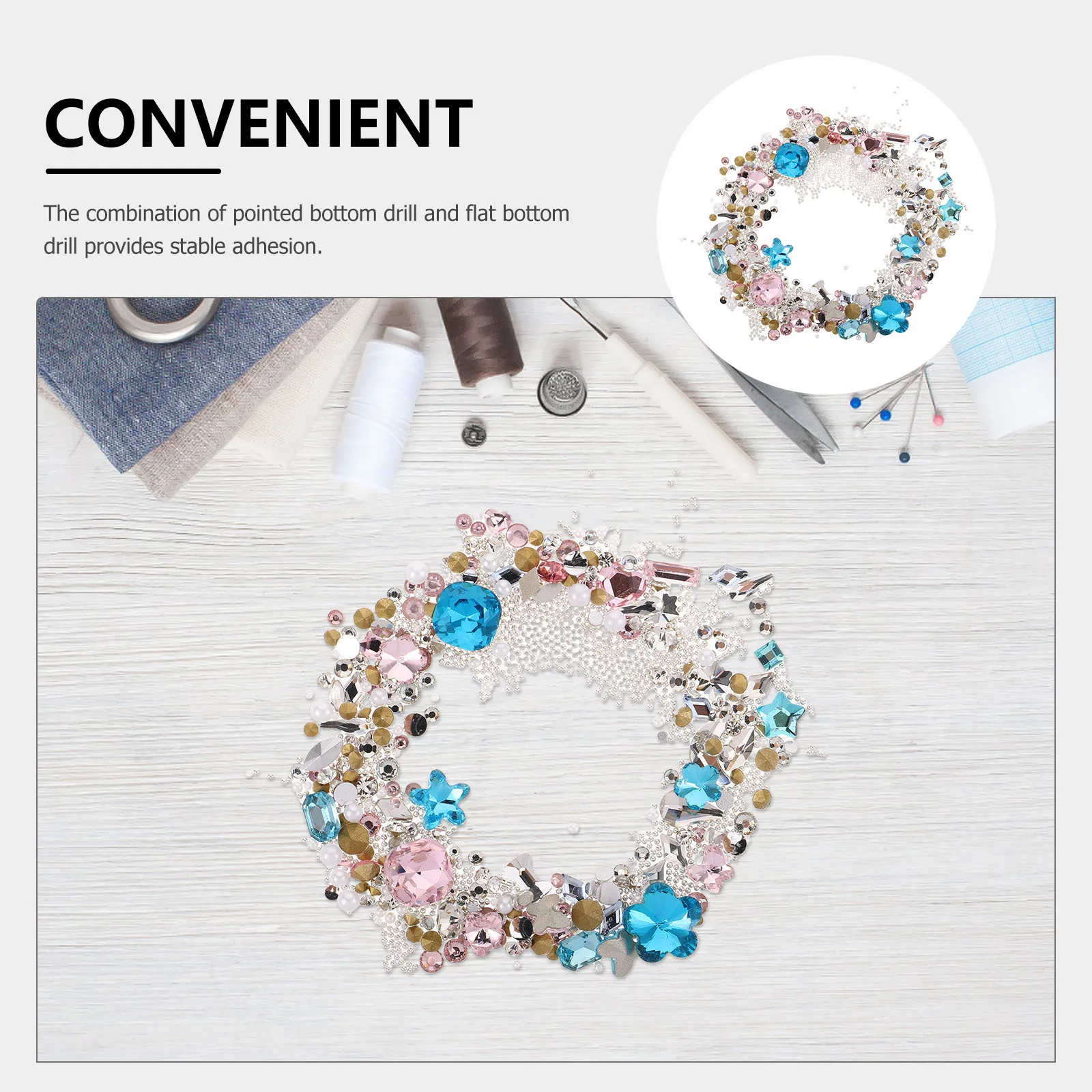 Ensemble de strass à paillettes pour ongles, 2 ensembles, bijoux 3D à dos plat, breloques, rose, bleu, papillon, cœur, décorations de manucure