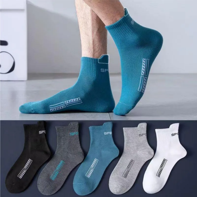 

Мужские носки до середины икры, зимние удобные влагоотводящие хлопковые длинные носки с защитой от запаха, стильные баскетбольные спортивные носки