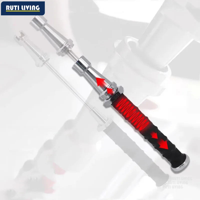 27-38CM Built-in Spring Telescopic Small Pull Hammer Car Dent Repair Sliding Hammer Mini Anti-Skating Hail Pull Hammer Tool Sets