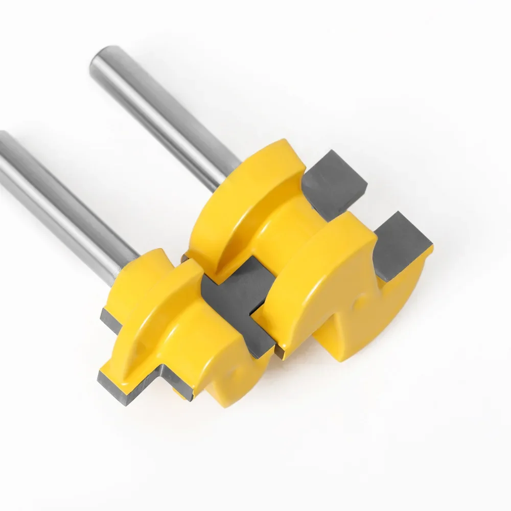 T-Slot Square Tooth Tenon Milling Cutter Tongue＆Groove Assembles 28.6mm Router Bit Set Carbide Tipped for Wood Woodworking Tools