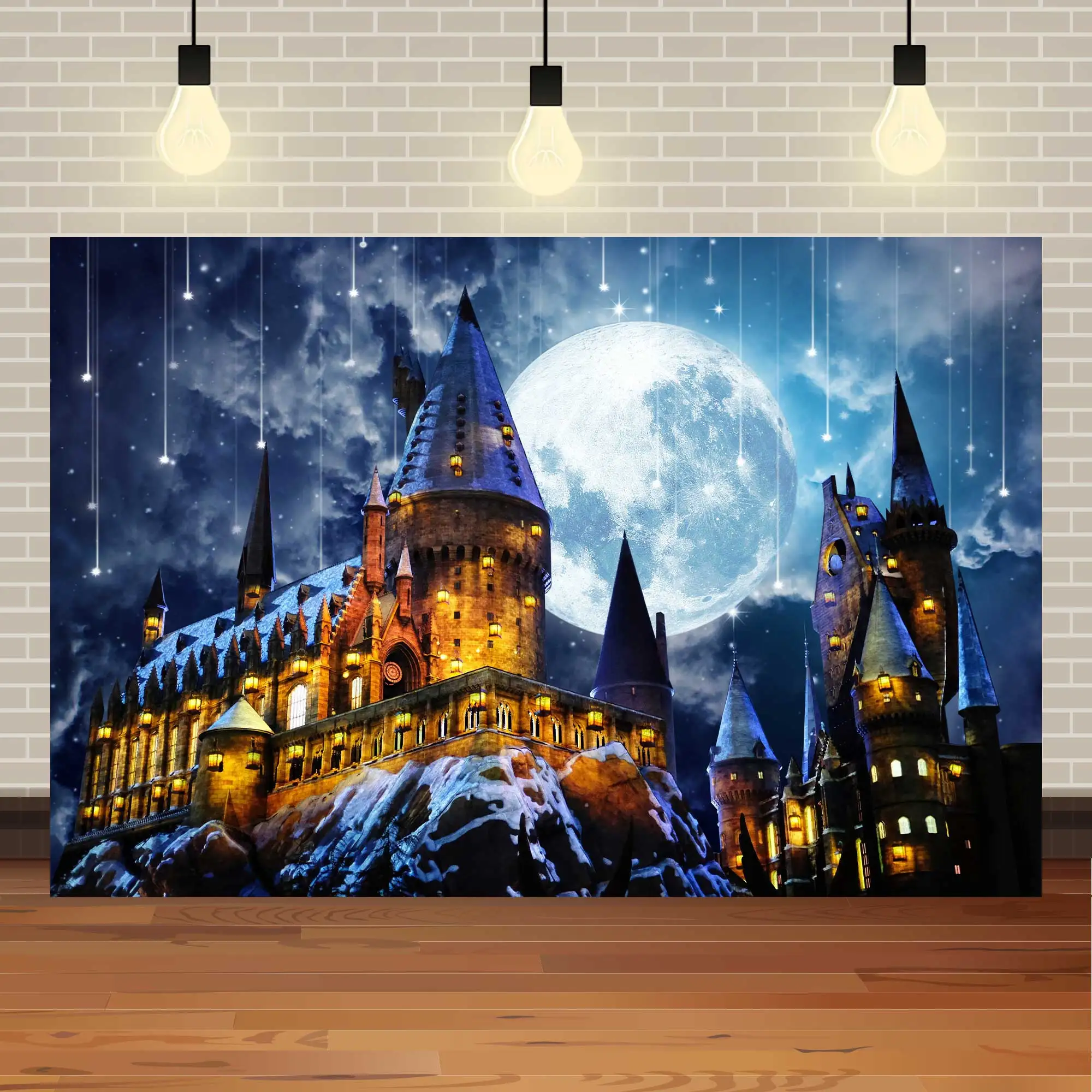 NeoBack ماجيك مدرسة خلفية التصوير الفوتوغرافي القلعة معالج منصة ليلة الأولى شارع حفلة عيد ميلاد الديكور هدية الدعامة