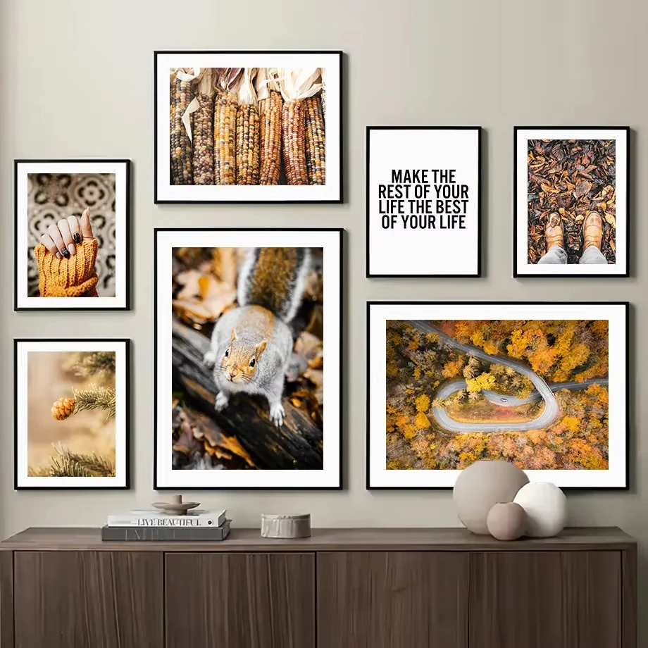 Autumn Forest Corn Pumpkin Squ - огляд і ціна Home Decor Free Images