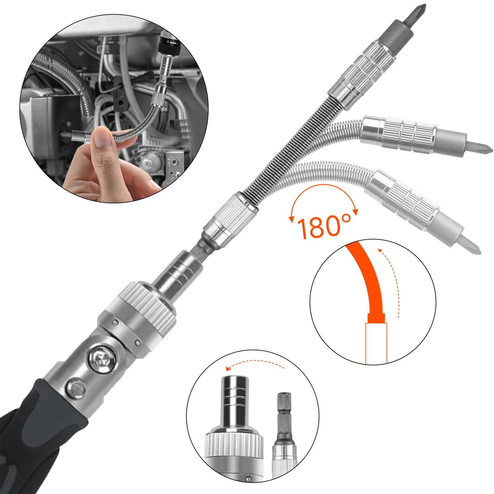 68 in 1 Ratcheting Screwdriver Set with Rotatable Ratchet Handle Magnetic Torx Phillips Bits Socket Multifunctional Hand Tool