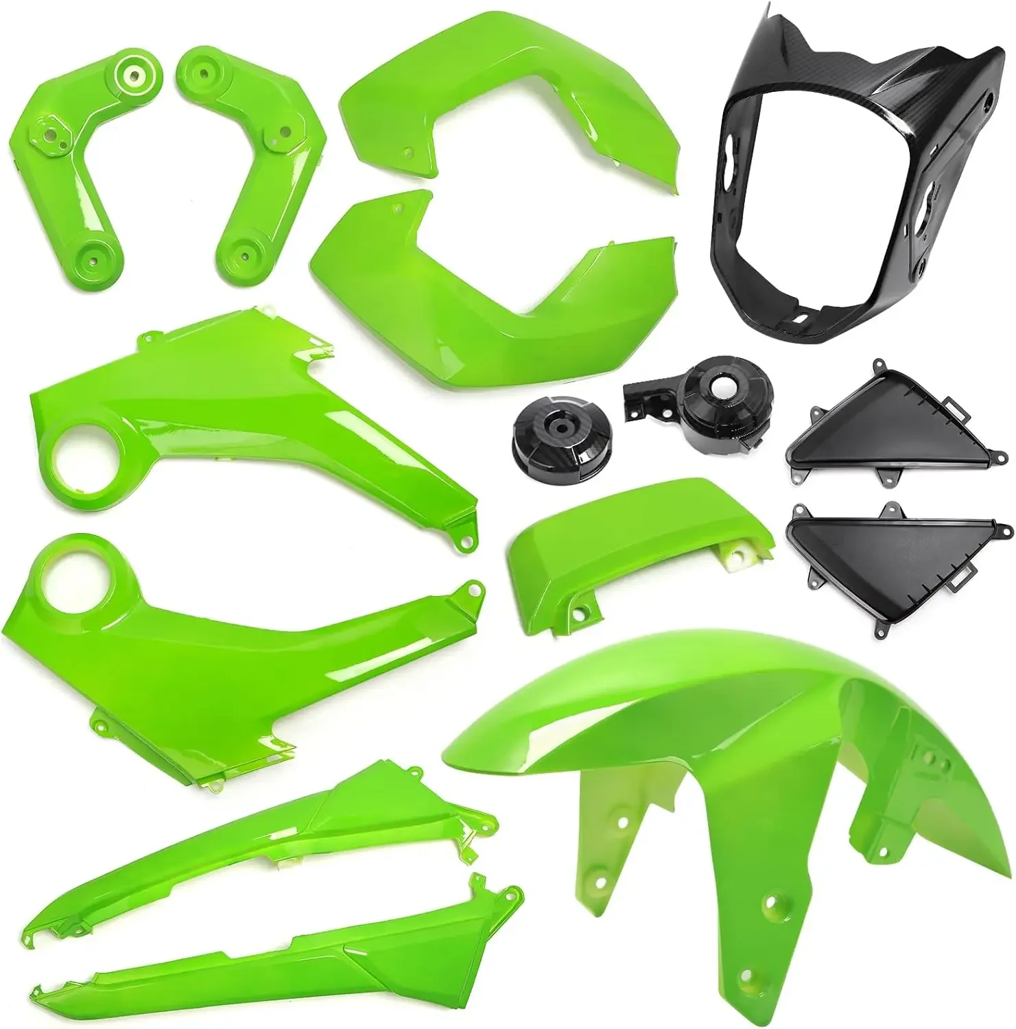 Motorcycle Fairing Kit in ABS Material Compatible with Honda Grom Msx 125 SF 2013-2016, Apple Green Color
