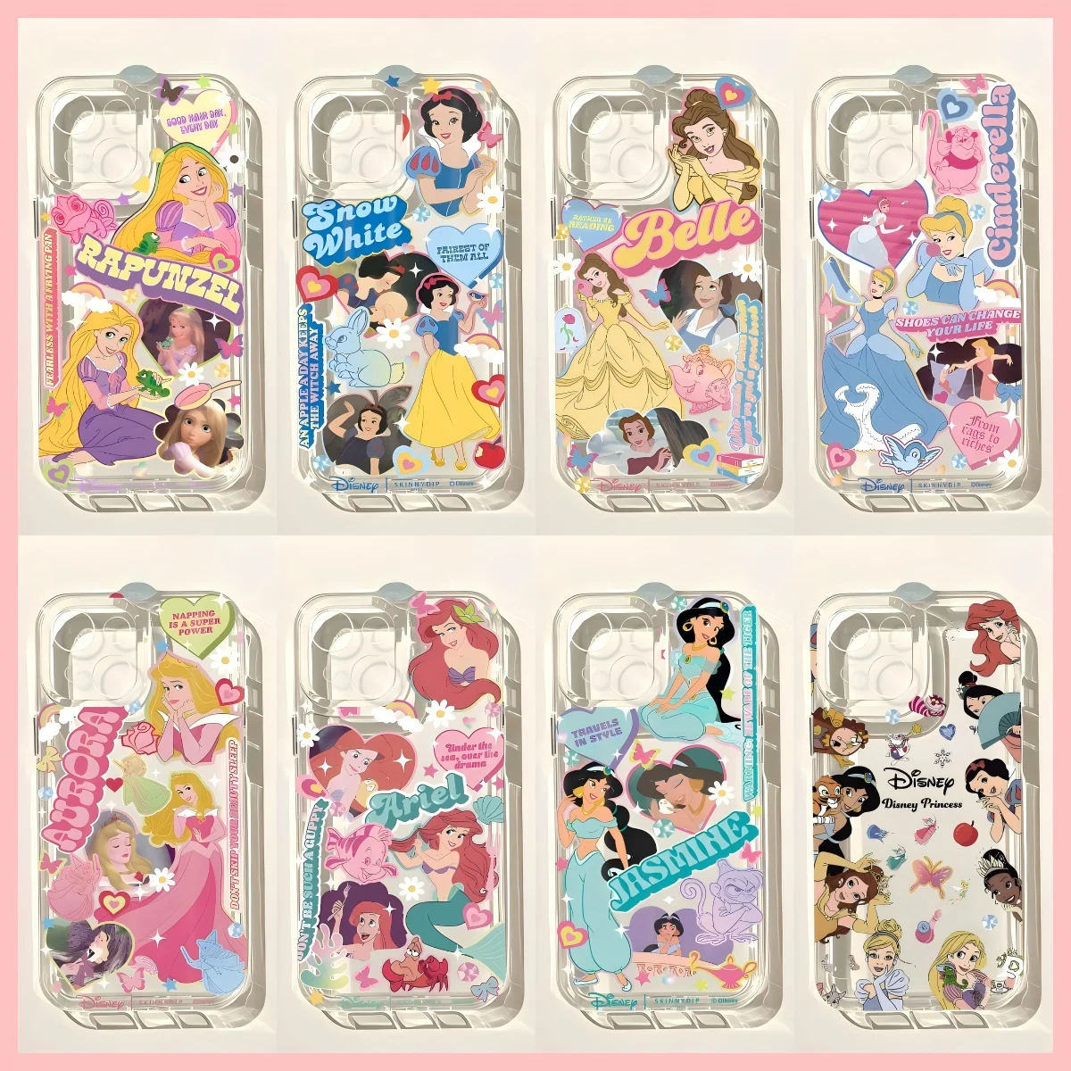 Cartoon Princess Phone Case For Samsung Galaxy S26 S25 S24 S23 S22 S21 S20 FE Note20 Note10 Edge Plus Ultra Lite 5G Clear Cover