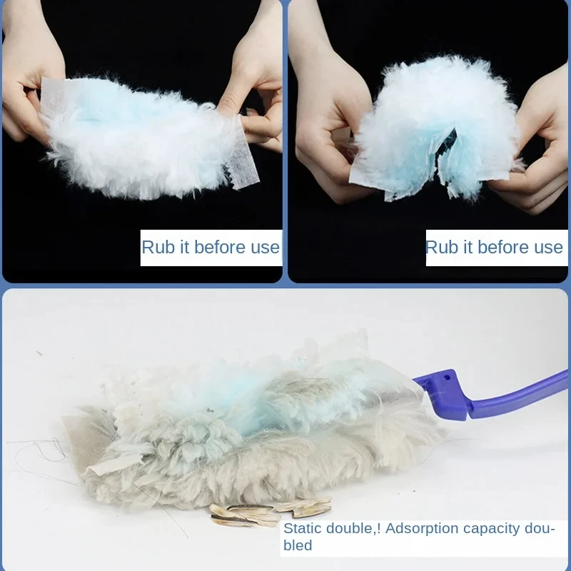 Disposable Dusters with Replace Heads Scalable Cleaning Brush Duty Duster Refills Electrostatic Duster Home Office Cleaning Tool