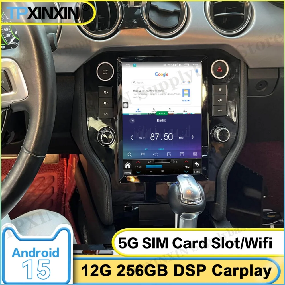 

Android 15 HD Screen For Ford Mustang 2015~2021 GPS Navigation Car Radio Automotive Multimedia Stereo Receiver Carplay Head Unit