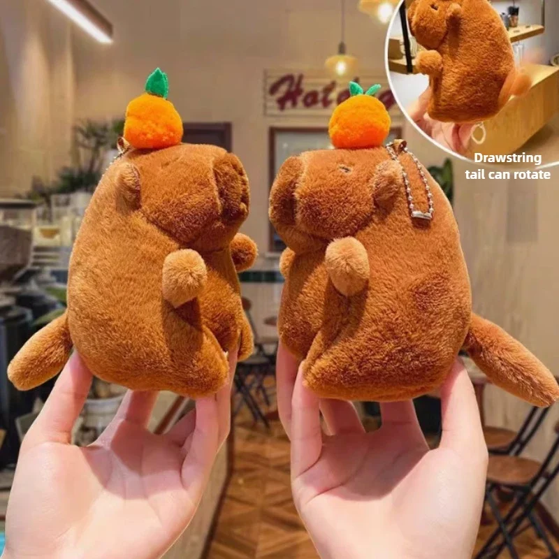 

1-20 шт., плюшевый брелок с капибарой, плюшевая сумка, кулон, кукла, подарок, милый автомобильный брелок, аксессуары для фотосъемки