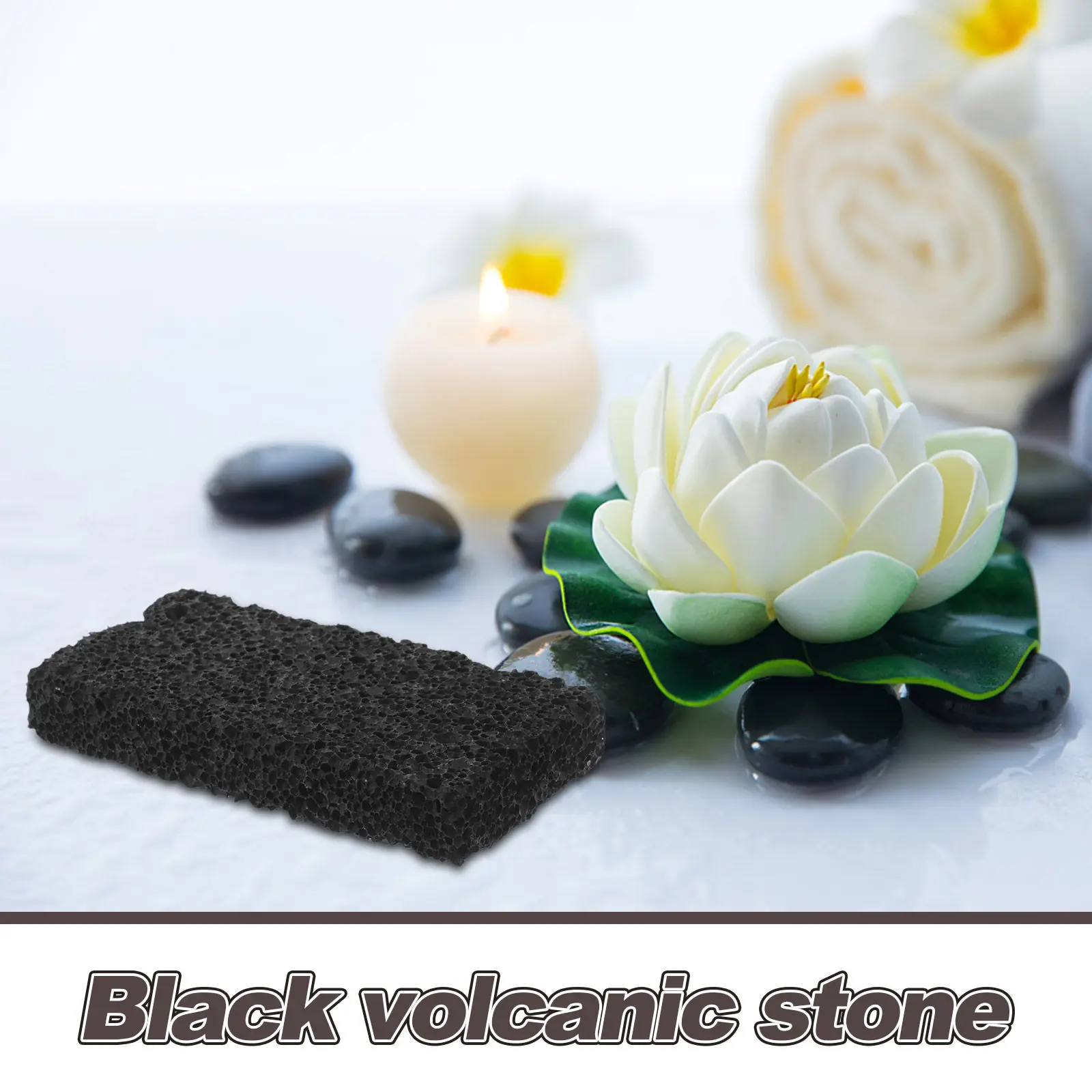 2Pcs Black Lava Rock Diffuser Volcanic Aroma Stones Natural Passive Essential Oil Accessory Home Office Yoga Meditation