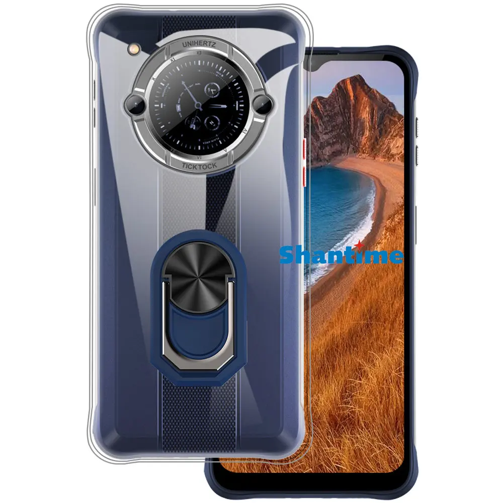 Luxury Shockproof Ring Holder For Unihertz TickTock-E Case Soft Silicone TPU Protective Holder Cover image 2