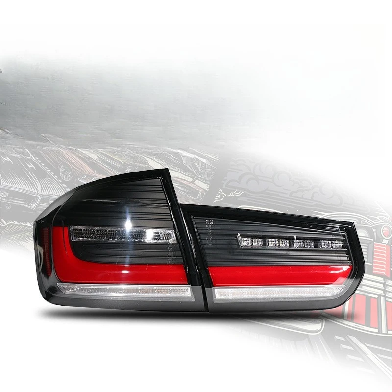 

It is suitable for 12-17 3 Series F30 four-door taillight assembly F35 modified LED horse racing taillights