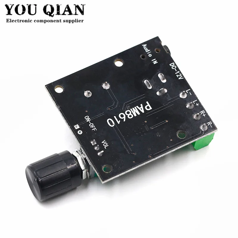 PAM8610 dual channel 12V high-definition power amplifier board pure digital power amplifier 15W*2 high power