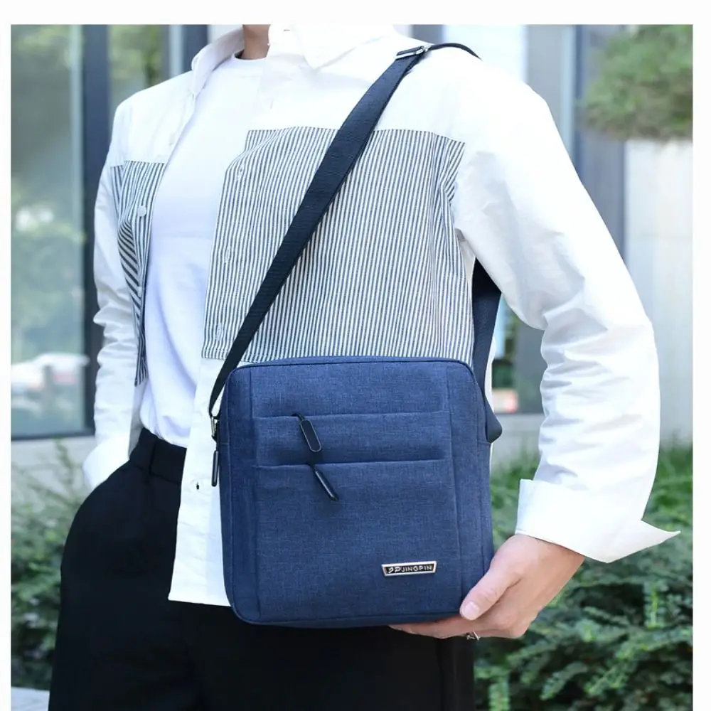 Bolso de hombro para hombre, bandolera de gran capacidad, portátil, multicapa, impermeable, para negocios y ocio