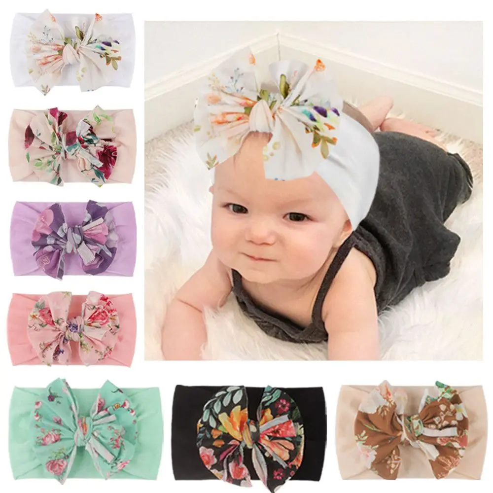 Bowknot Turban Hair Accessories Rabbit Hair Band Headwrap Newborn Headwear Baby Headband