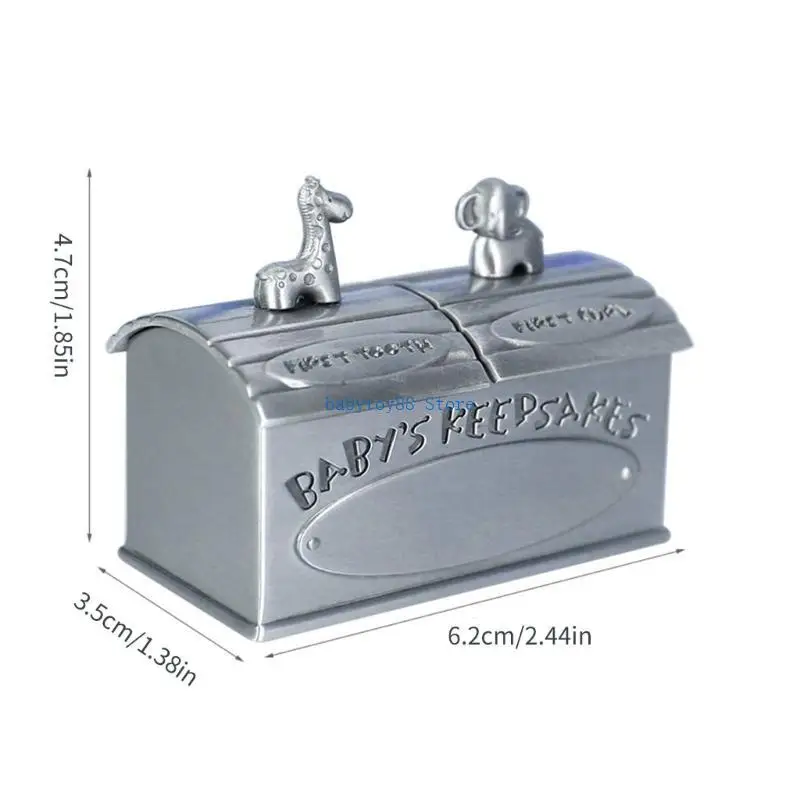 Y4UD Caja recuerdos para primeros dientes y rizos bebé, caja rizos dientes, soporte hada los dientes, rizos