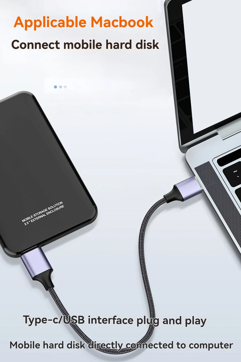 Gelbes Typ-C-USB 3.0 Typ A auf Micro-B-Kabel, Datenkabel für externe Festplatte, 2-in-1-Aufladung für Samsung Note 3 S5 – Detail 4