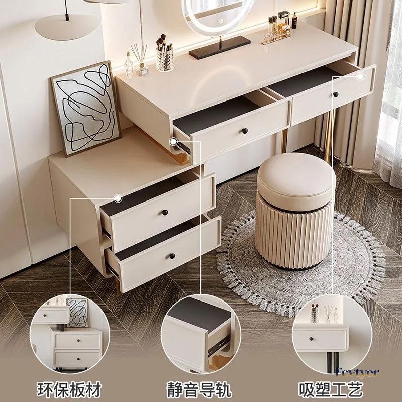 Vanity table, bedside table, integrated bedroom vanity table, small apartment study desk, vanity table