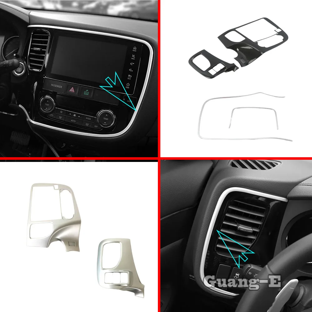 

Накладка на центральную панель навигационной системы (рамка) из АБС-пластика для Mitsubishi Outlander 2016-2021