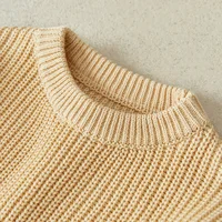 Suefunskry Newborn Baby Girl Boy Knitted Long Sleeve Autumn Winter Sweater Solid Loose Pullover Casual Tops Kids Clothes 3M-5Y 4