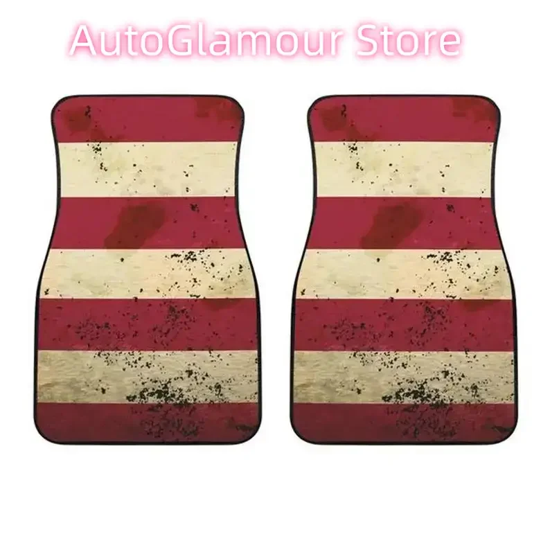 

Distressed American Flag Stripes - Front Car Floor Mats, Custom Made, Housewarming Gift, Auto Accessory, Auto Floor Mats, Front