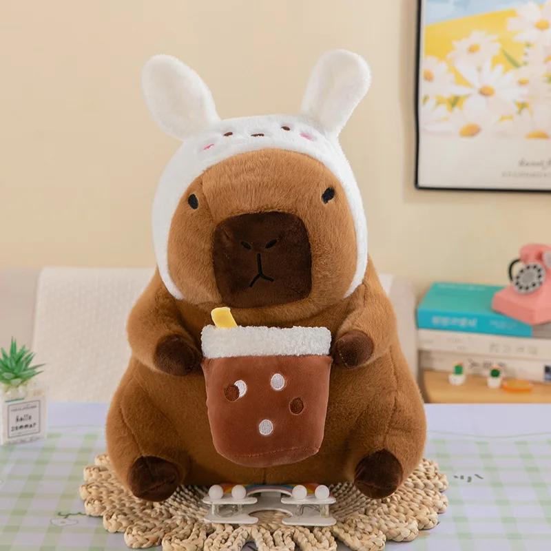 

New Capybara Plush Toy Dinosaur Rabbit Bubble Cartoon Fluffy Capibara Dolls 30 40 50cm Home Decor Cushion for Kids