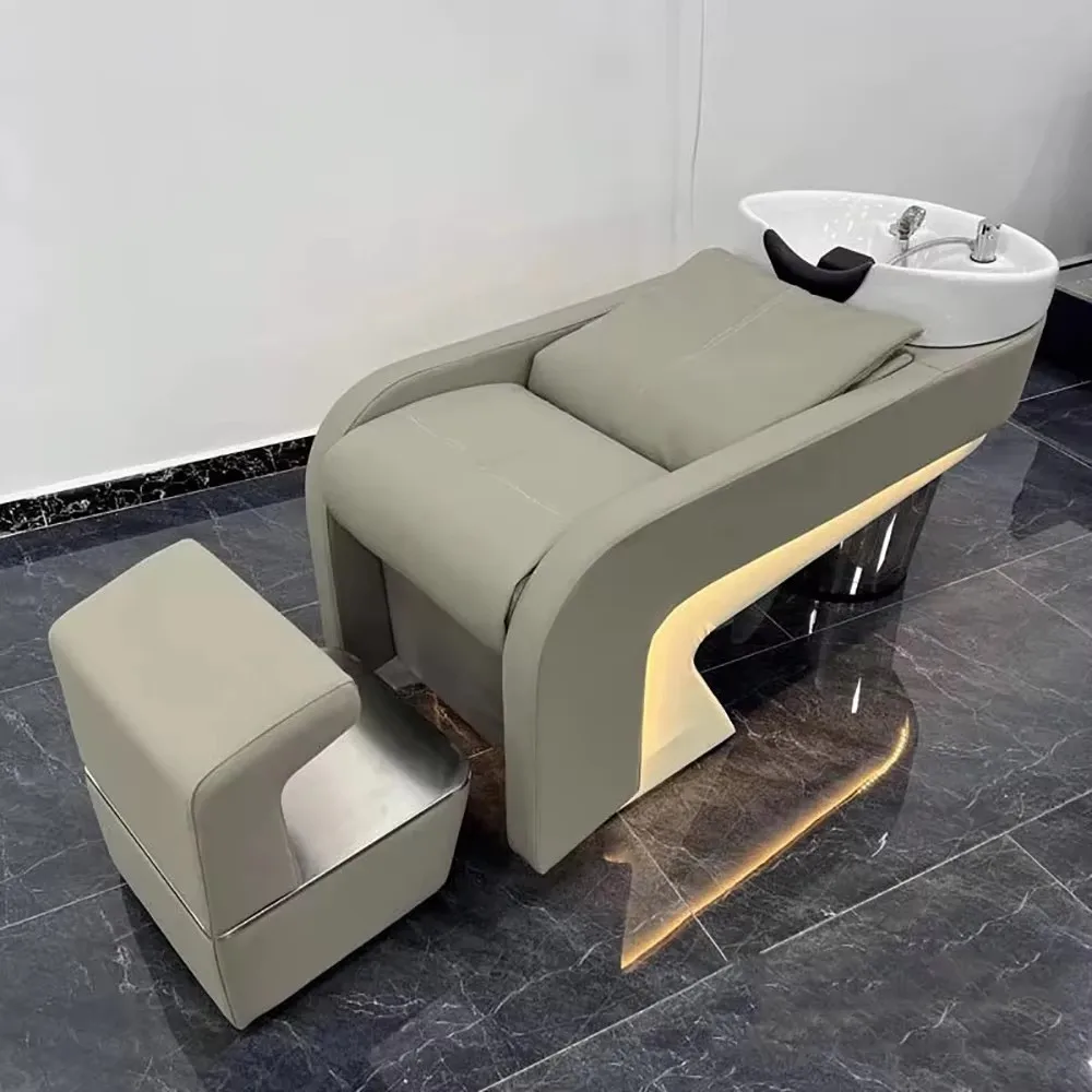 

Modern Luxury Shampoo Bed Fashion Modern Delicacy Nordic Shampoo Recliner Unique Simple Cadeira De Barbearia Salon Furniture