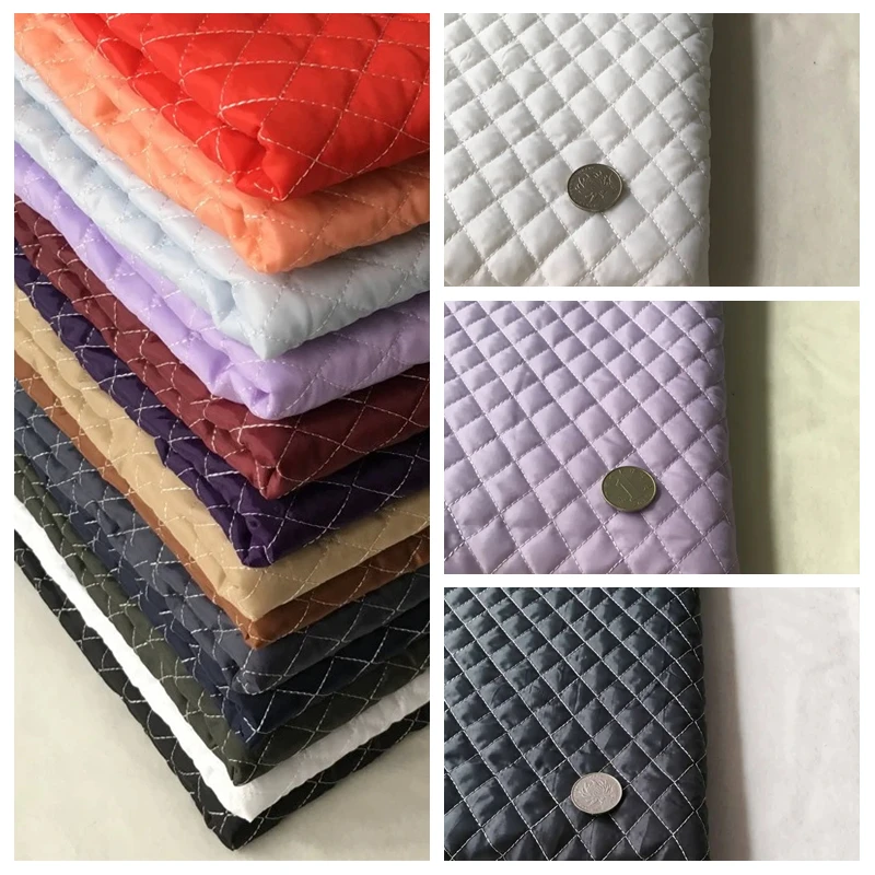 Soft Double-sided Thickend Lining Fabric By Meters for Clothing Coats Pants Liner Jacket DIY Sewing Cloth Plain Winter Warm Blue