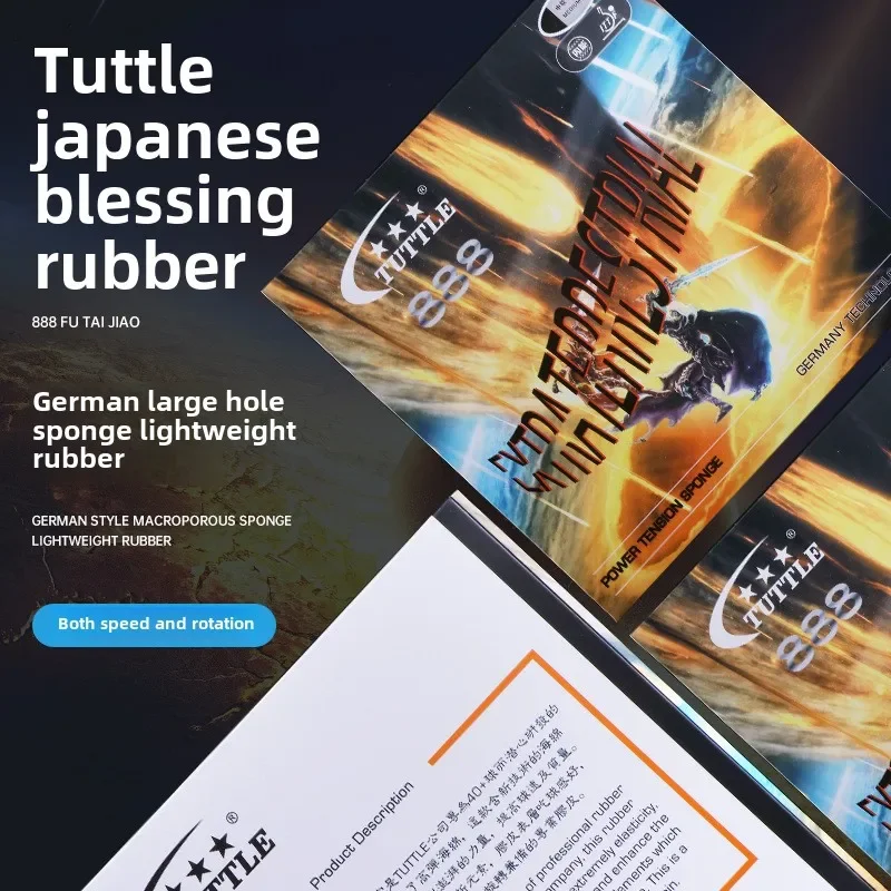 TUTTLE 888- Fu Ping Pong Paddle High Elasticity Sponge Adhesive Rubber