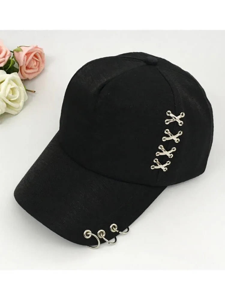 Casquette de baseball avec anneau réglable pour hommes et femmes, chapeau de document solide, respirant, mode, garçons, filles