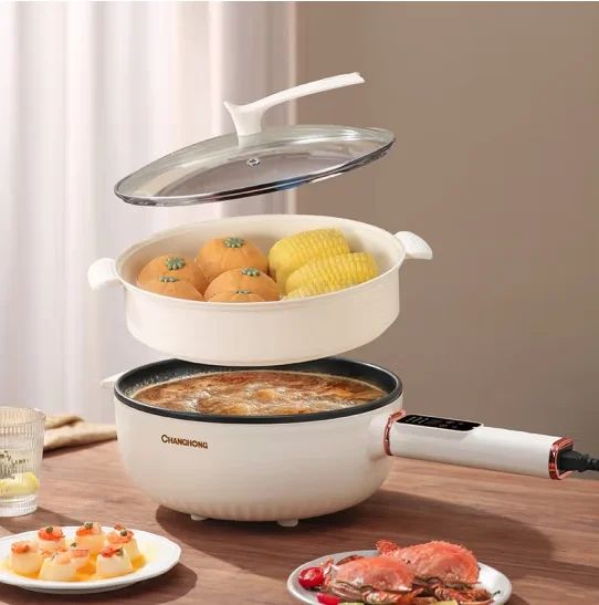 Changhong Electric Frying Pot, Electric Cooking Pot, Electric Hot Pot, Multi functional  Electric Pot, Multi purpose Pot