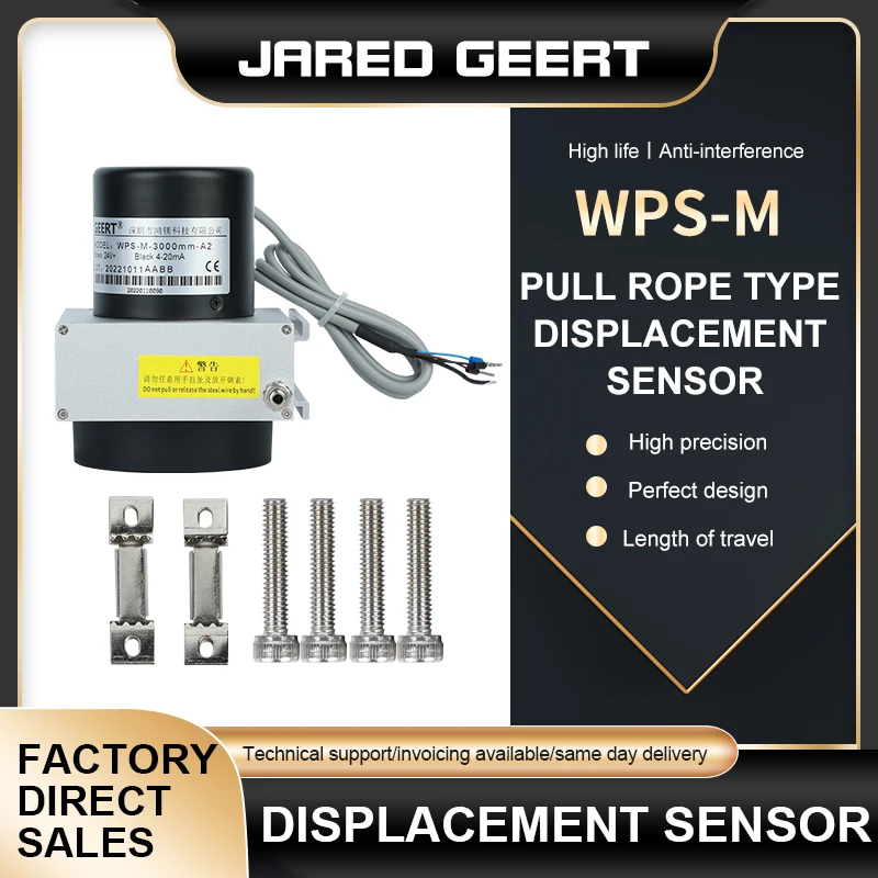 GEERT WPS-M Pull-wire Displacement Sensor Pulse Pull-wire Encoder Potentiometer Linear Displacement Sensor Analog Digital Sensor