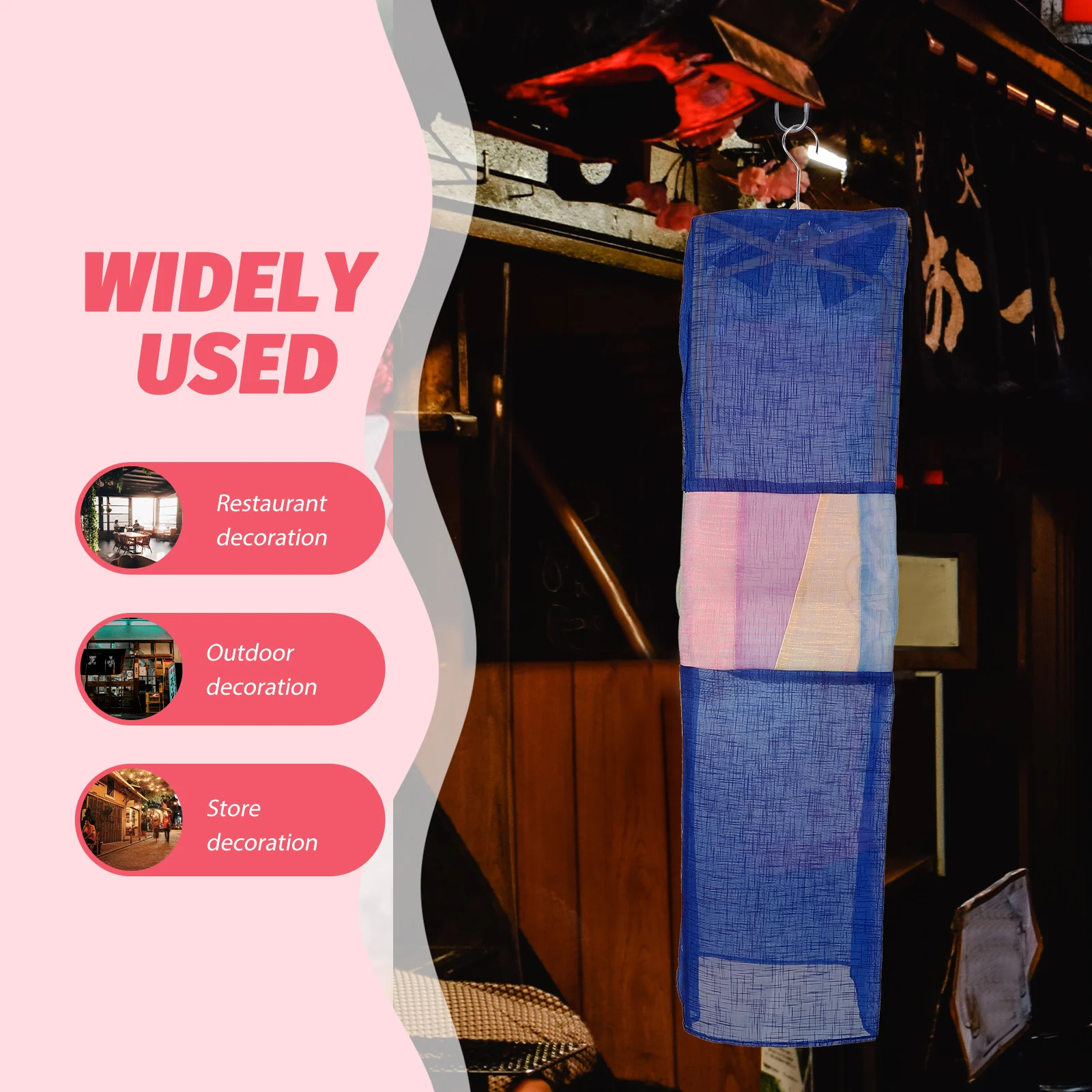 

Hanging Lantern Korean Traditional Design Fabric Light for Indoor Outdoor Decor Restaurant Bbq Shop Doorway Party Event Ambience