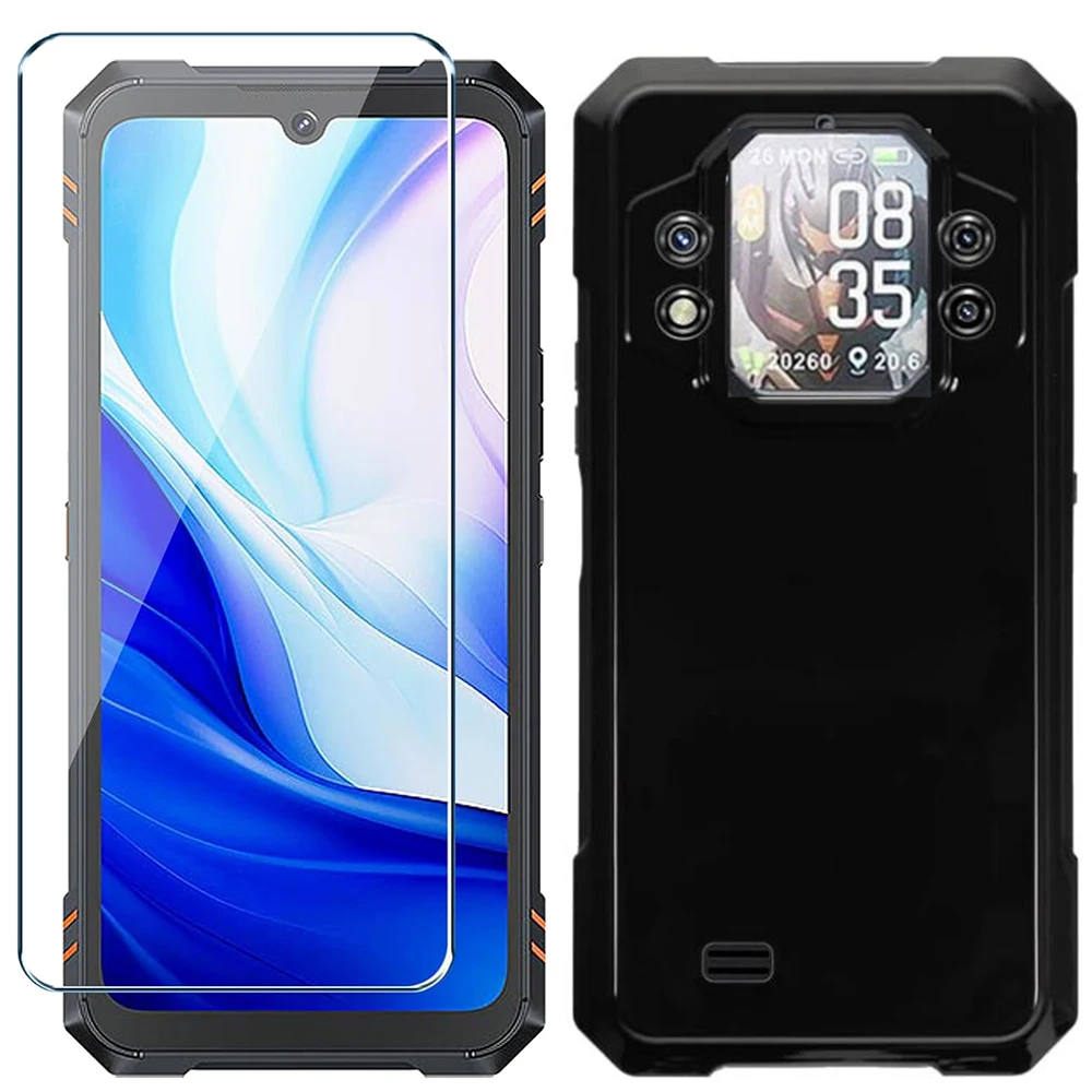 2-in-1 Glass+Silicone Cover For CUBOT KINGKONG X X Pro Case Tempered Glass Screen Protector For CUBOT KINGKONG X 6.58