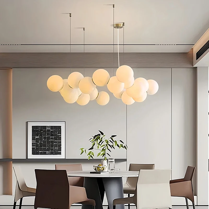 

Modern LED Sphere Chandelier for Home Decoration Villa Living Room Bedroom Pendant Light Indoor Lighting Hanging Luminaires