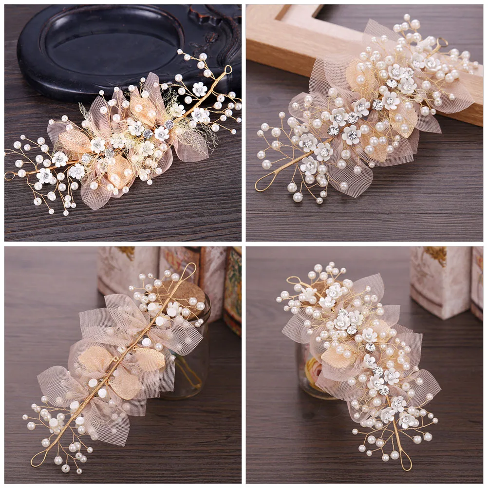 

Headband Bridal Headband Crown Wedding Hair Accessories Flower Headpiece Women Headdress Bridal Jewelry Decor