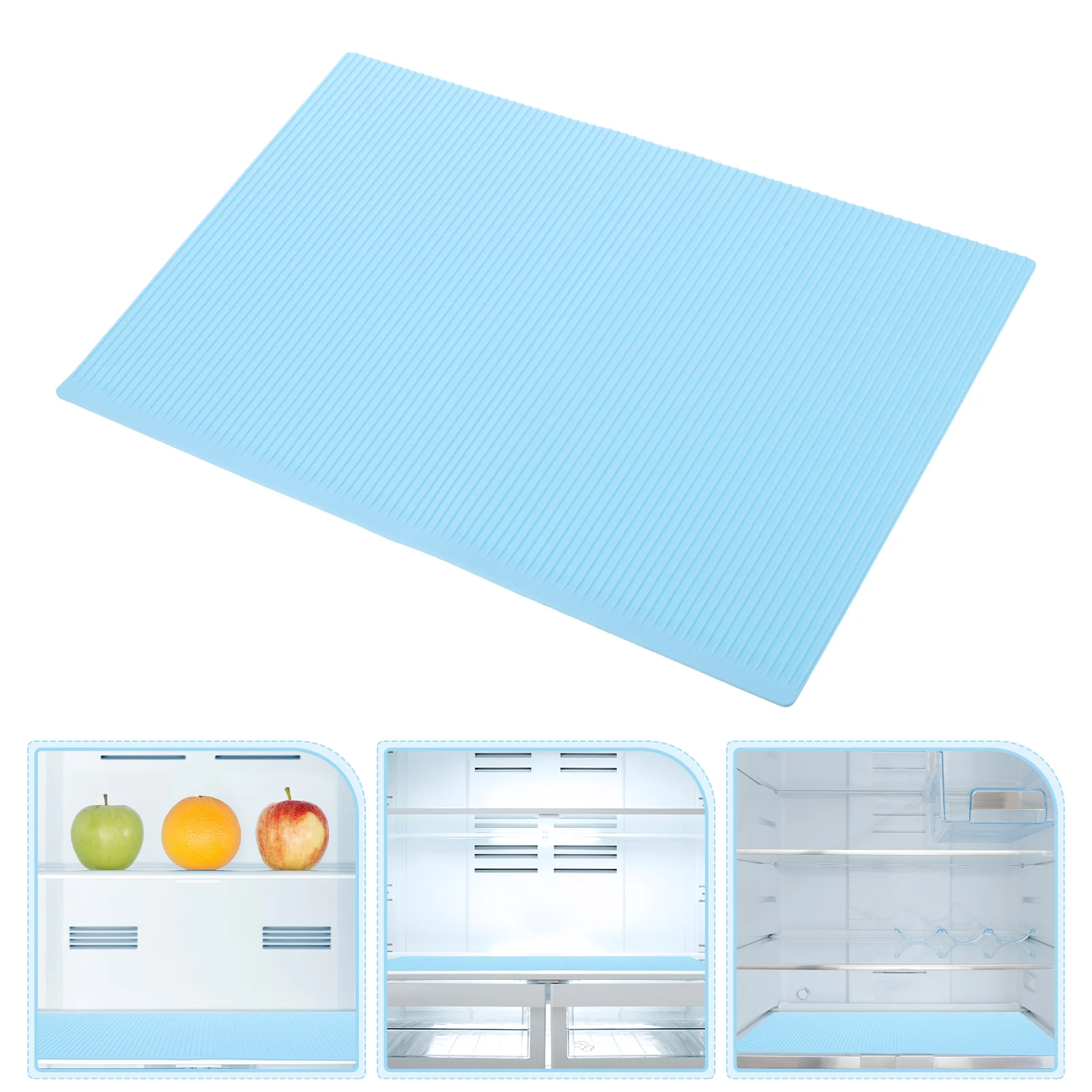 

Silicone Shelf Liners For Refrigerator Waterproof Oil Resistant Fridge Drawer Protectors With Groove Design Non-Slip