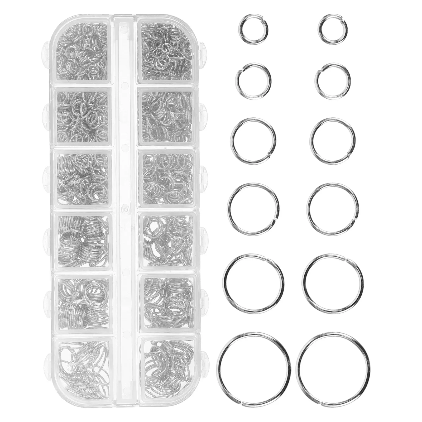 

1200 шт. прочных железных соединительных колец для изготовления ювелирных изделий своими руками, для проектов по рукоделию, браслетов, ожерелий, брелоков, ремонта цепочек для сумок, круглые