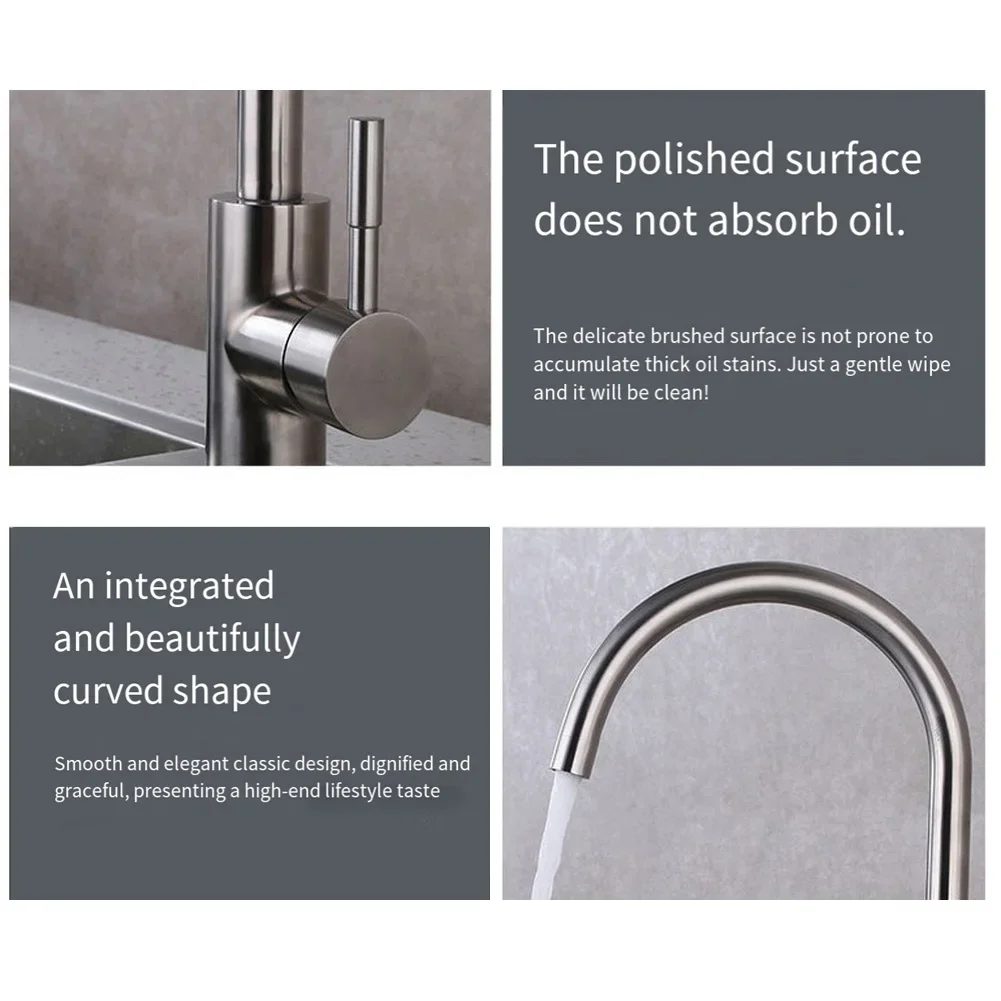 

Cold Water Faucet Kitchen Sink Tap For Kitchen Use Lever Control Modern Plating Finish Water Saving Feature Rust Resistant