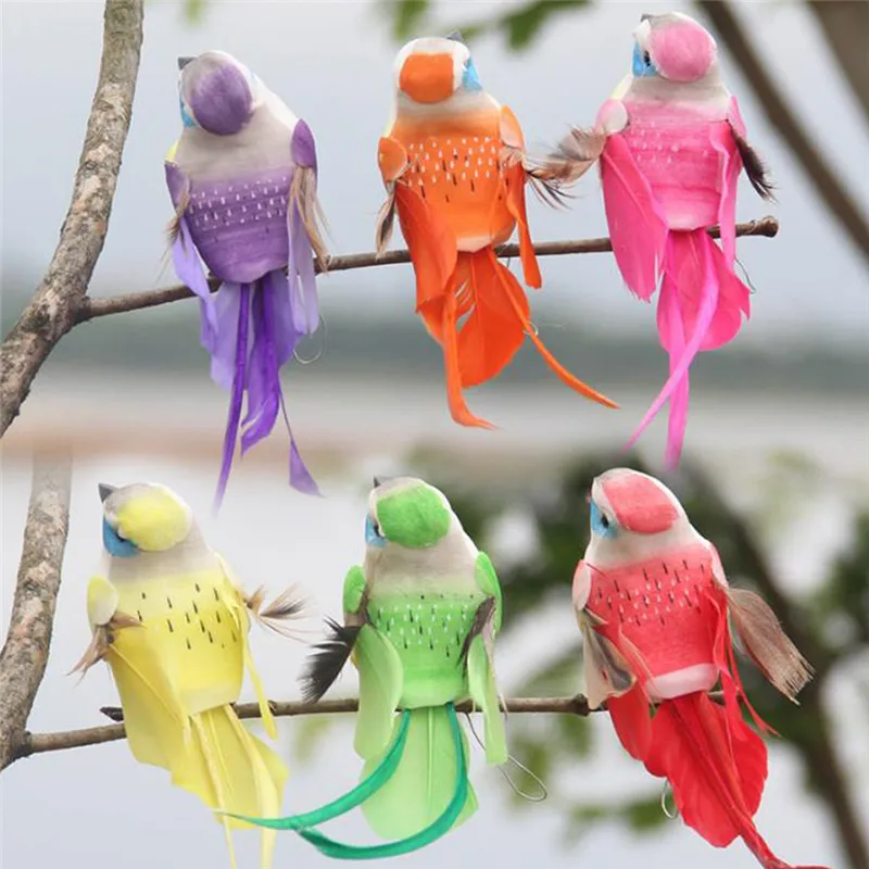 1pc Fake Craft Birds Artificial Foam Feathers Mini Bird,Decoration Mariage Table,Birthday Party Decorations Kids,Wedding