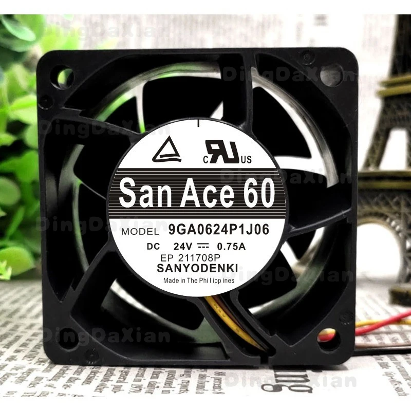 

Вентилятор охлаждения промышленного шасси D FOR SANYO 9GA0624P1J06 24V 0.75A 6038 6см 4-проводной