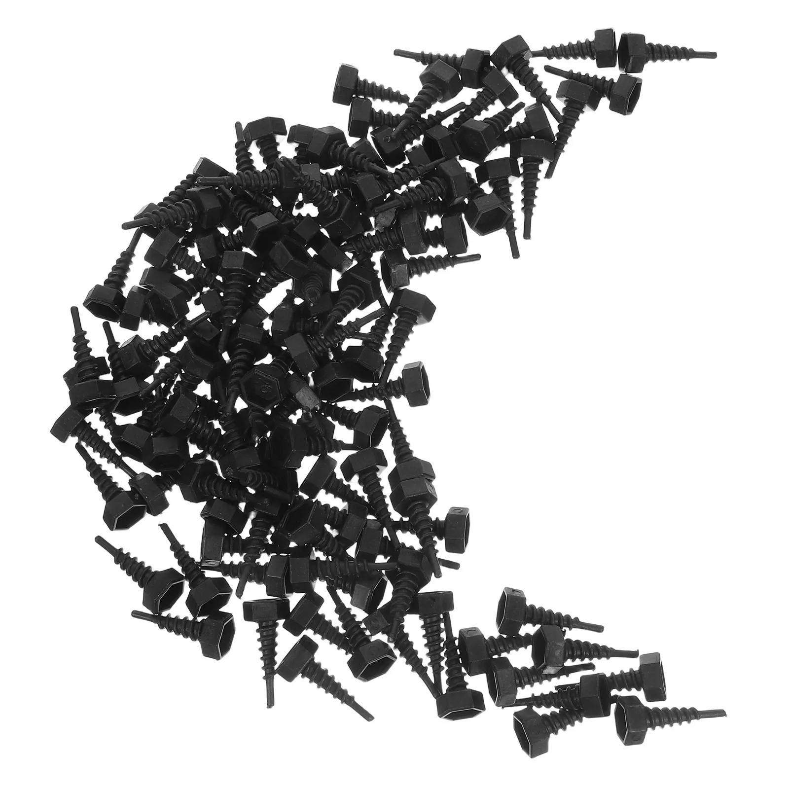 100pcs Plastic Black Root Fixing Screws – Universal Plant Root Trainer for Garden Nursery & Outdoor Growing