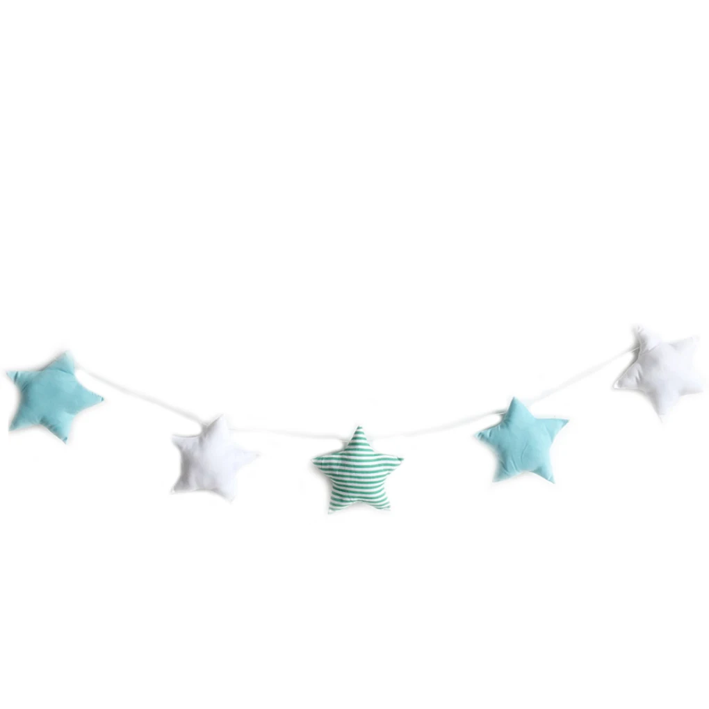 

5PCS/Set Baby Room Decor Nursery Star Garlands Christmas Kids Room Wall Decorations Photography Props Best Gifts