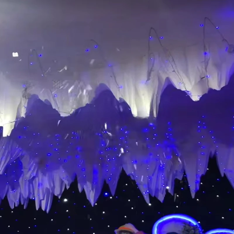 6kW 220V 500kg/24h Commercial Indoor Snowflake Flake Ice Snow Machine for Events Projects