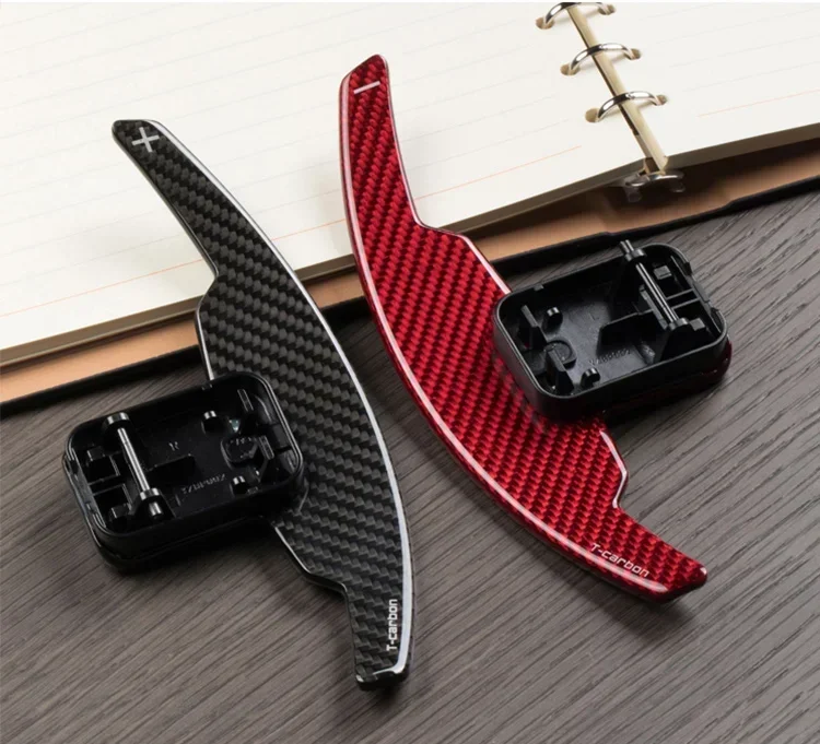 Carbon Fiber Red and Black Color Shift Paddle-2 Pcs for Toyotas  Supra MKV A90