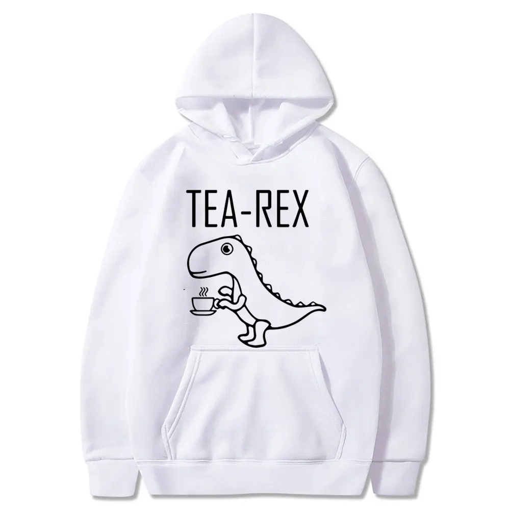 Funny Tea-Rex Dinosaur Design Graphic Hoodie Man Novelty Sweatshirt Unisex Casual Hoodies Pullover Men Women Quality Streetwear