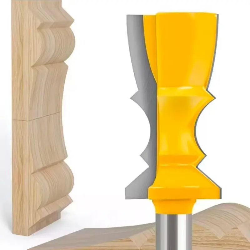 Extended Reversible Handrail Router Bit Integrated Forming Cutter Stair Molding Profile Tool for Wood Trimming Machine Tools
