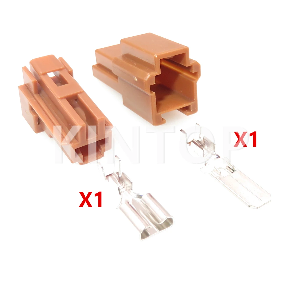 1 Set 1 Pin Car Male Female Docking Connectors With Wires Auto AC Assembly Wire Harness Plug 6098-0234 6098-0232