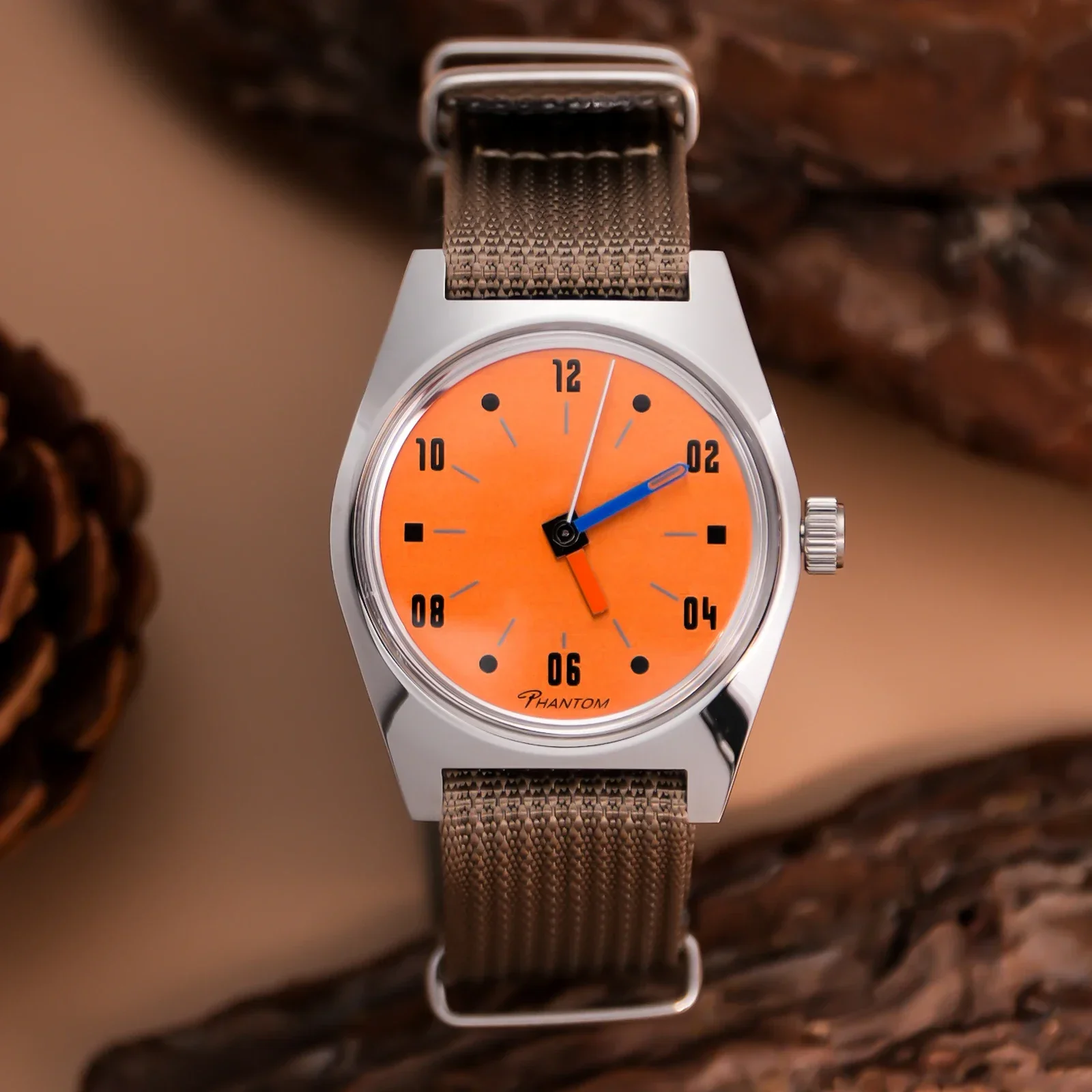 

Мужские механические часы 7120 - 36 мм, с ручным заводом, минималистичный дизайн в стиле Баухаус, водонепроницаемые, классические наручные часы для мужчин