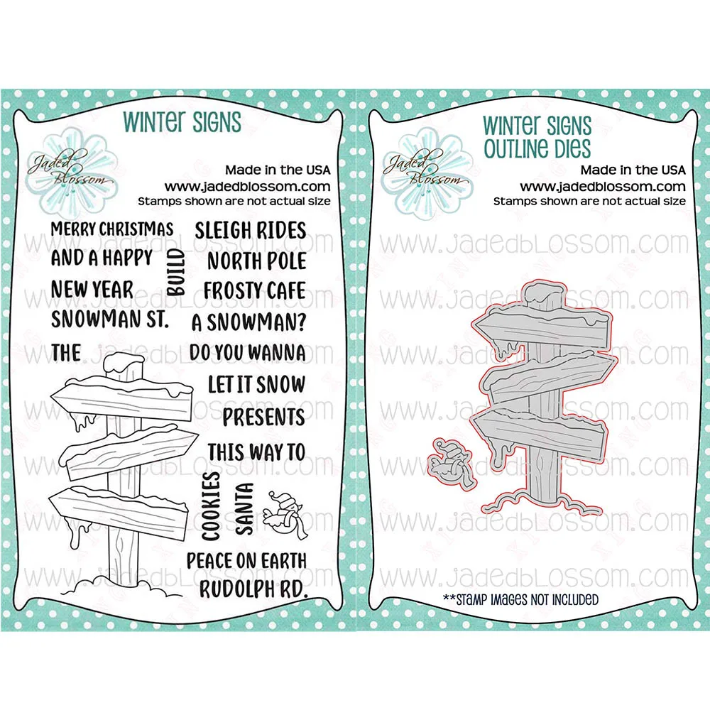 

New Metal Cutting Dies Diy Christmas Scrapbook Paper Craft Decoration Embossing Template Make album card Winter Signs Stamps Set