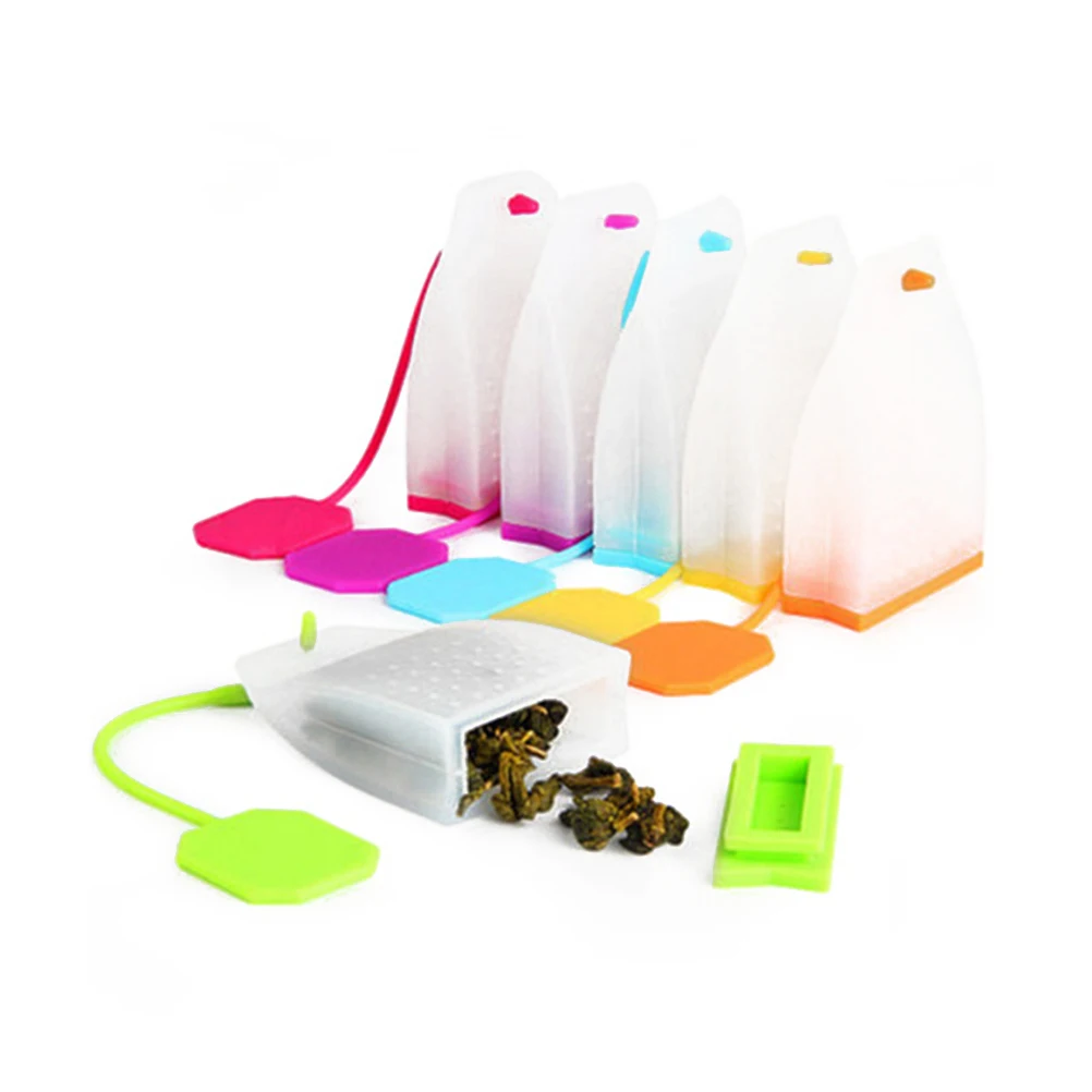 

Tea Strainer Cup Reusable Steeper Cups Coffee Filter Silicone Infuser Bag Loose Leaves